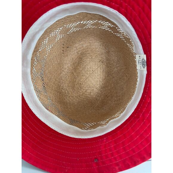 United Hatters Cap & Millinery Works Straw Woven Hat w/ Red Rim main image 6